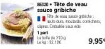 Tête de veau sauce gribiche
