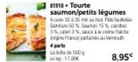 Tourte saumon/petits légumes