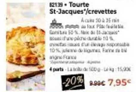 Tourte St-Jacques/crevettes
