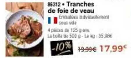 Tranches de foie de veau