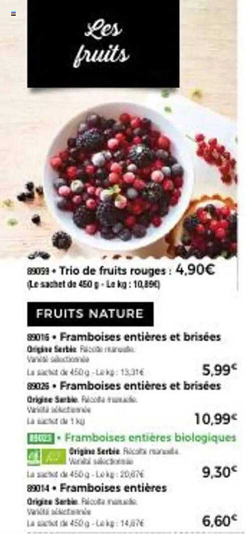Trio de fruits rouges