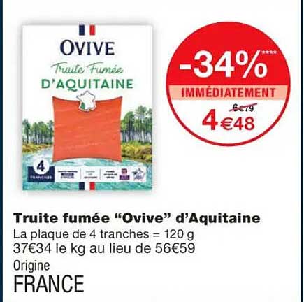 Truite fumée “Ovive” d’Aquitaine