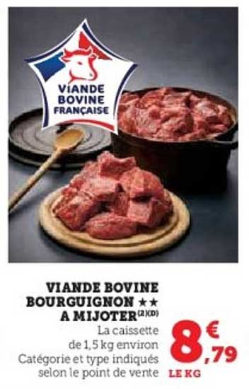 VIANDE BOVINE BOURGUIGNON ★★ À MIJOTER