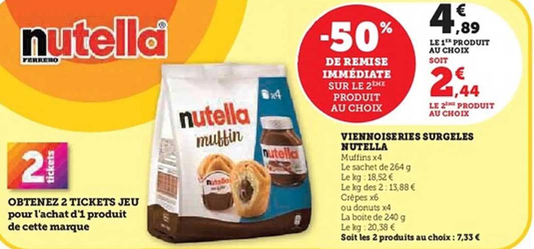 VIENNOISERIES SURGELLES NUTELLA