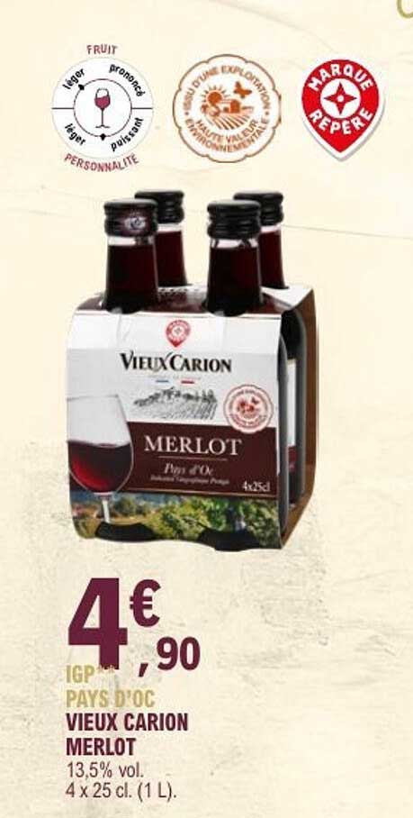 VIEUX CARION MERLOT 4 x 25 cl