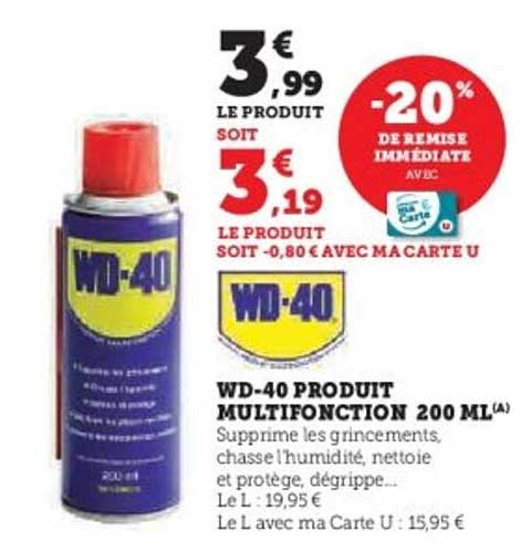 WD-40 PRODUIT MULTIFONCTION 200 ML