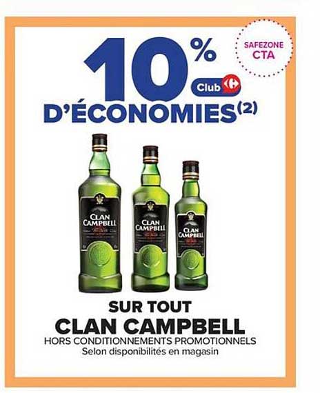 10% Club D'ÉCONOMIES(2) SUR TOUT CLAN CAMPBELL