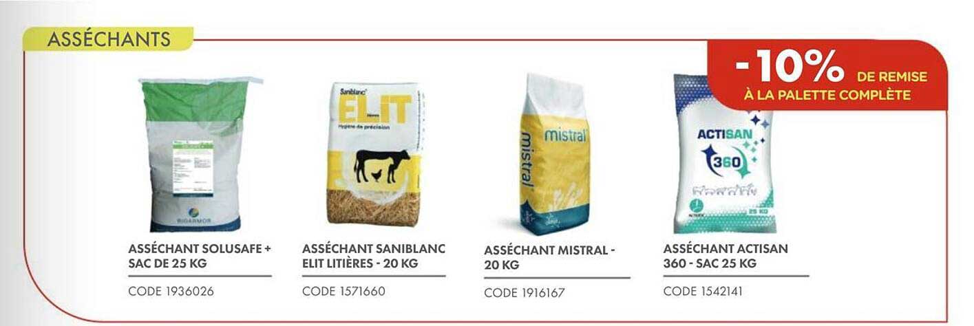 -10% DE REMISE À LA PALETTE COMPLÈTE