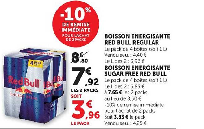 -10% DE REMISE IMMÉDIATE POUR L'ACHAT DE 2 PACKS