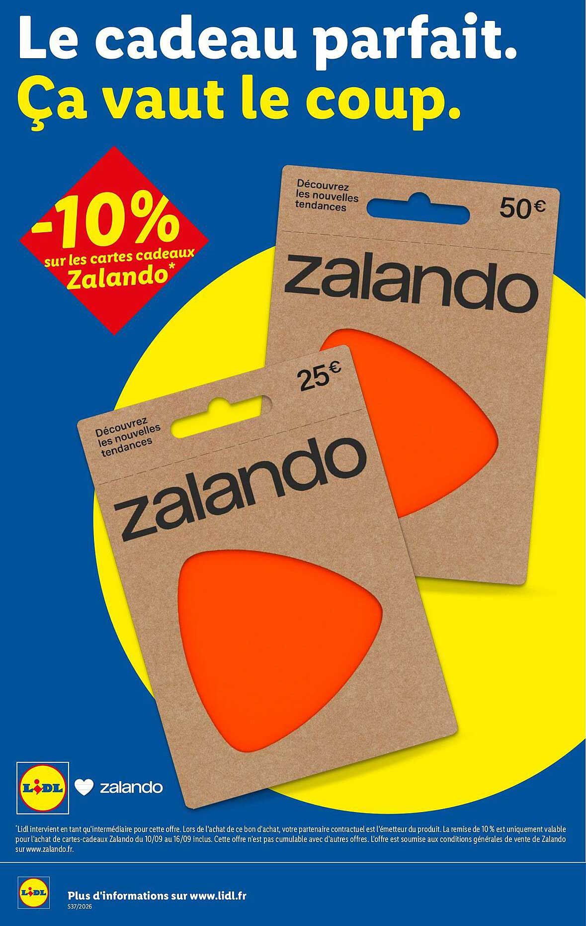 -10% sur les cartes cadeaux Zalando*
