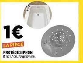 1€ LA PIÈCE PROTÈGE SIPHON Ø12x1,7 cm, Polypropylène.