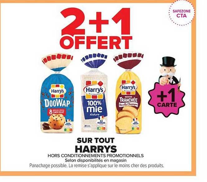 2+1 OFFERT SUR TOUT HARRYS