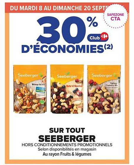 30% Club D’ÉCONOMIES(2) SUR TOUT SEEBERGER