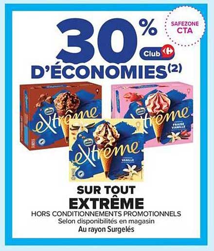 30% D'ÉCONOMIES(2)