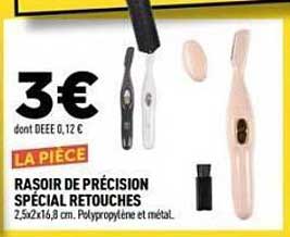 3€ dont DEEE 0,12 € LA PIÈCE RASOIR DE PRÉCISION SPÉCIAL RETOUCHES 2,5x2x16,3 cm. Polypropylène et métal.