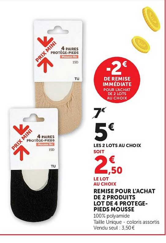 4 paires protège-pieds