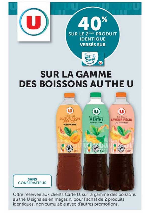 40% SUR LE 2ÈME PRODUIT IDENTIQUE VERSÉS SUR