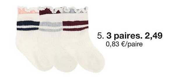 5. 3 paires. 2,49