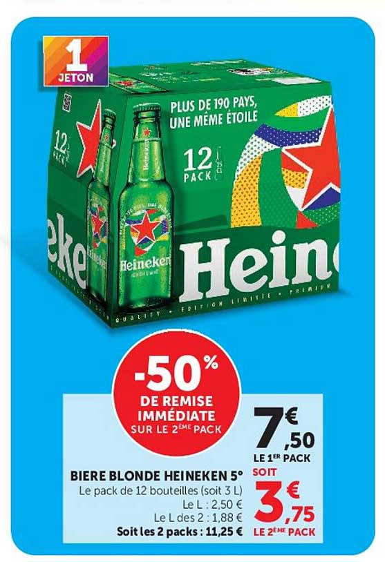 -50% de remise immédiate sur le 2ème pack