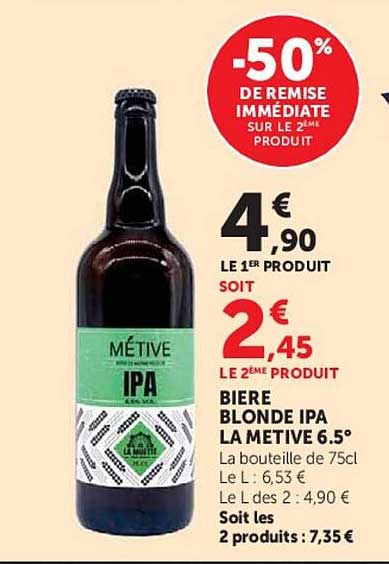 -50% DE REMISE IMMÉDIATE SUR LE 2ÈME PRODUIT