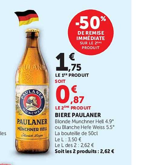 -50% DE REMISE IMMEDIATE SUR LE 2EME PRODUIT
