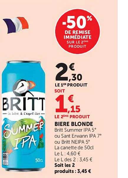 -50% DE REMISE IMMEDIATE SUR LE 2ème PRODUIT