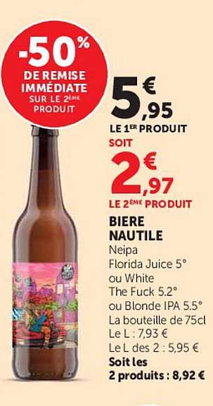 -50% DE REMISE IMMEDIATE SUR LE 2ème PRODUIT