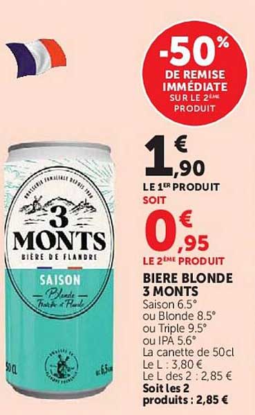-50% DE REMISE IMMEDIATE SUR LE 2ÈME PRODUIT