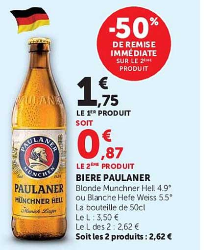 -50% DE REMISE IMMÉDIATE SUR LE 2ème PRODUIT