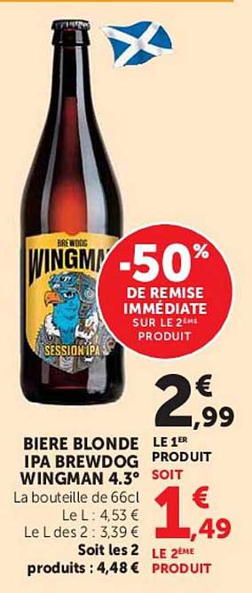 -50% DE REMISE IMMÉDIATE SUR LE 2ÈME PRODUIT