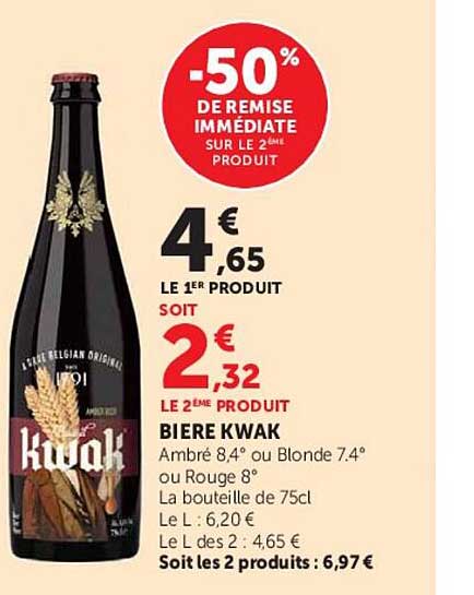 -50% de remise immédiate sur le 2ème produit