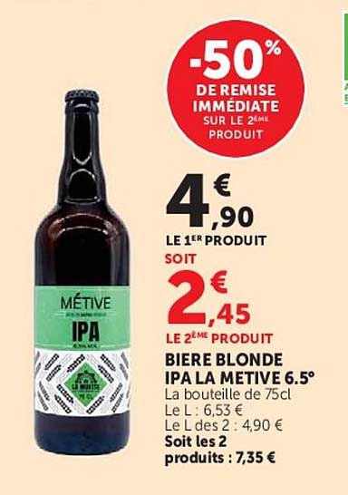 -50% DE REMISE IMMÉDIATE SUR LE 2ÈME PRODUIT