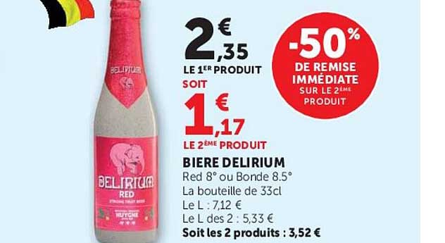 -50% de remise immédiate sur le 2ème produit