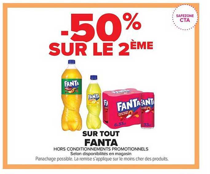 -50% SUR LE 2ÈME SUR TOUT FANTA