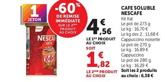 -60% DE REMISE IMMÉDIATE SUR LE 2ÈME PRODUIT AU CHOIX