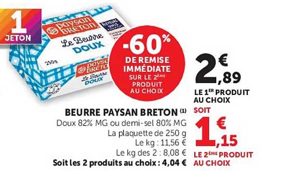 -60% DE REMISE IMMÉDIATE SUR LE 2ÈME PRODUIT AU CHOIX