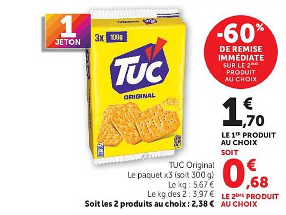 -60% DE REMISE IMMÉDIATE SUR LE 2ÈME PRODUIT AU CHOIX