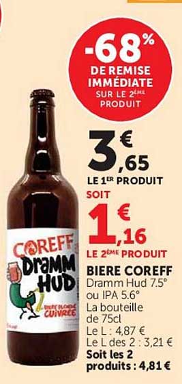 -68% DE REMISE IMMÉDIATE SUR LE 2ème PRODUIT
