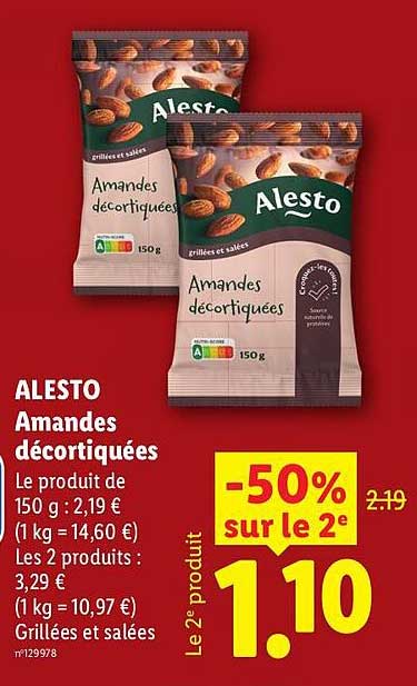 ALESTO Amandes décortiquées