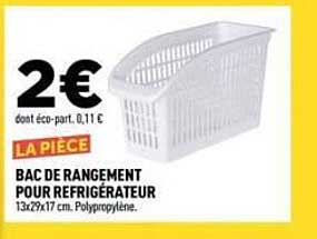 BAC DE RANGEMENT POUR RÉFRIGÉRATEUR