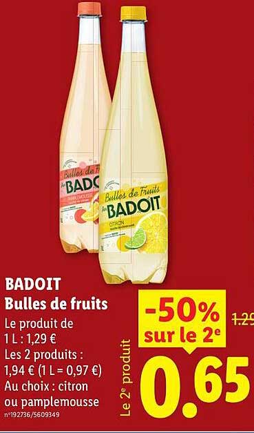 BADOIT Bulles de fruits
