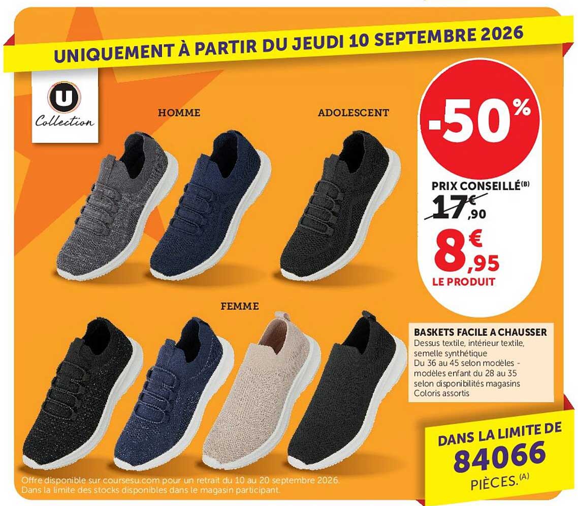 BASKETS FACILE A CHAUSSER