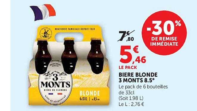 BIERE BLONDE 3 MORTS 3 MOIS 8.5°