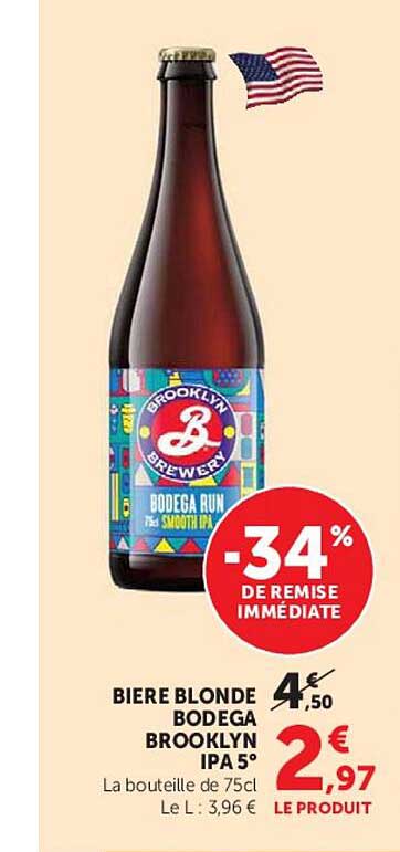 BIERE BLONDE BODEGA BROOKLYN IPA 5°