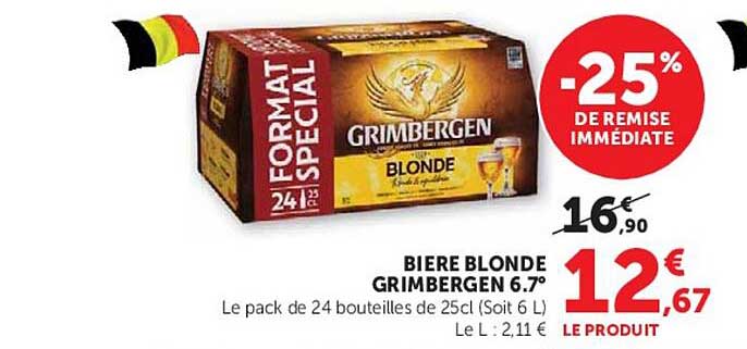 BIERE BLONDE GRIMBERGEN 6.7°