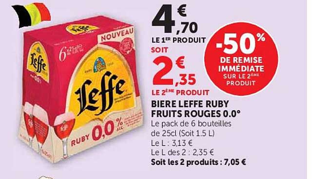 BIERE LEFFE RUBY FRUITS ROUGES 0.0°