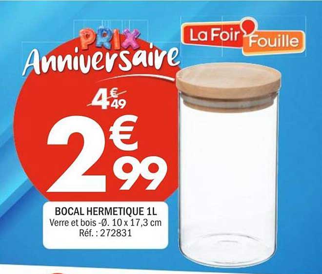 Bocal hermetique 1L