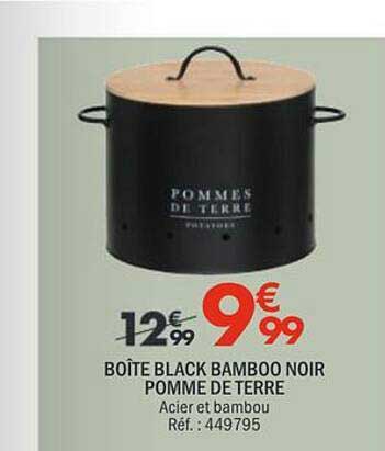 BOÎTE BLACK BAMBOO NOIR POMME DE TERRE