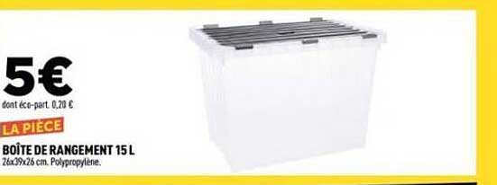 BOÎTE DE RANGEMENT 15 L