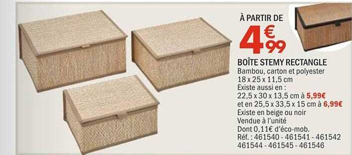BOÎTE STEMY RECTANGLE